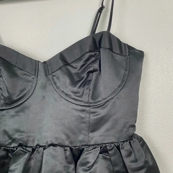 Future‎ Collective Sweetheart Bubble Satin Midi Dress Bustier Elegant Size S - Picture 4 of 12